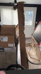 box’s old baby bed art board just old small baby bed broken art board and two car seat box’s with a long box and two smaller boxs WA7 - removed for £50