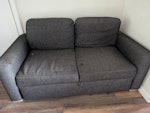 2 seater sofabed 2 seater sofabed, around 170cm width. Part of larger sofabed with chaise longue but that's not included. Pull out sofabed section. Removable armrests and cushions AL1 - removed for £85