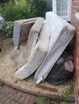 L shapped soda and 2 mattresse 2x double mattresses and L shapped sofa SW20 - removed for £120