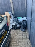15 bags tiles/rubbish, packing 15 bags tiles/rubbish, packaging, cardboard, wood offcuts CR4 - removed for £120