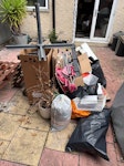 Mixed waste garden/interior 2 pallets, garden waste soil, cardboard, old shoe holders other mixed furniture waste SW17 - removed for £150