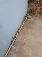 Old pipe, brackets & wires collected by welcroft Lee Logistics