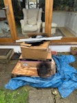 Wood,boxes and other rubble Wooden Boards,boxes of rubble SW14 - removed for £80