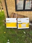 2 old heaters, boxes, light 2 old heaters, boxes, small light fitting CR0 - removed for £50