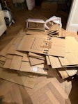 30 cardboard boxes A large number of carboard boxes that have been used for moving house or in which chairs and a table were delivered. These are clean and have been flattened NW6 - removed for £50