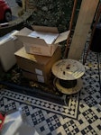 Cardboard boxes and wire boxes and left over wire SW14 - removed for £50