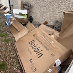 Wood, wardrobes & packaging Wooden bannisters from garden, two kids triple ikea wardrobes with internal drawers, baskets and hanging rails plus packaging from new ikea wardrobes TW12 - removed for £125