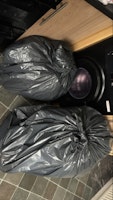 bin bag rubbish 2 of them collected by Mersey Waste (NW) LTD