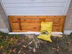 Timber and one internal door One bag of rubble, couple of off cut architraves and an internal door KT4 - removed for £40