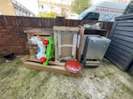 wooden crates, old boiler, toy 2 wooden crates, old boiler and parts, child’s toy SW17 - removed for £80