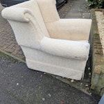 2 chairs and wooden unit 2 arm chairs and a wooden unit UB7 - removed for £80