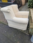 2 chairs and wooden unit 2 arm chairs and a wooden unit UB7 - removed for £80
