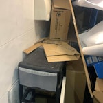 Waste removal List
1x hoover
1x wooden board
multiple boxes
multiple posters
2x plastic units
7x bin bags WN1 - removed for £90