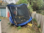 a trampoline, toys and lawnmow a broken trampoline, a kids bike and ‘truck’, lawnmower. W12 - removed for £120