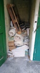 Carpet rolls, old floor boards Waste from flooring renovation, stored inside a shed. Old carpets, old floor boards, off cuts of the new floor boards, plus one wooden crate that delivered the new boards. Easy access from the shed to the main road (no gates). Small van probably needed because of the crate but a car may be OK if the crate can be disassembled somehow. NW6 - removed for £100
