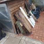 floor wood, plinths, 6 bag floor wood, plinths, 6 bags rubbish CR2 - removed for £100