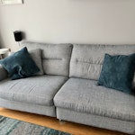 Sofa and armchair Sofa is 210x100x80 and the armchair is 100x100x80. They both have recliners so will be heaver than normal. They are located in the living room which has patio doors and is close to the back gate for easy removal. RG12 - removed for £125