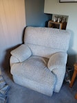 1 x 3 seater settee, 1 clair Need get rid of settee and  chair,  the backs can be removed, bases very heavy ST5 - removed for £130