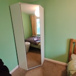 Ikea Corner Wardrobe Ikea corner wardrobe
Can be flatpacked
Height: 79 1/2 inches
Width 29 Inches N7 - removed for £125