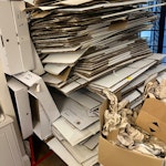 Moving boxes and bed frame Appr. 100 very high quality moving boxes (40kg payload possible each), all sizes, used only once, addl moving supplies.
Ikea bed frame disassembled. SE13 - removed for £80