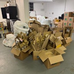 General cardboards, white bags General cardboards, white bags filled with paper and tins. No food waste. White bags are light. SA1 - removed for £140