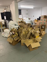 General cardboards, white bags collected by jacks clearances