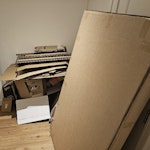 cardboard and general waste Cardboard flat packed from packaging, plastic and foam packaging, general house hold waste, plastic bottles BR2 - removed for £60