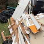 stud wall, DIY/Garden waste in the front garden ready to collect
x1 small door
Stud Wall - plaster board & timber
tiles
Garden waste x4 bags
DIY waste x3 bags
Tiles & bathroom refurb odds and bits SE5 - removed for £195