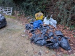 Clear garden and rubble bags I have a set of bags full of leaves (picture with white bags) and mixed waste including some rubble) in the other picture (NOT the wheelbarrow). Important that it's collected on Friday 21st Nov please HA1 - removed for £150