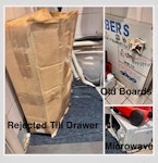 Waste removal 1. Old Till Drawer 
2. Microwave 
3. Writing boards X 3 E2 - removed for £65