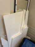 flattened boxes and styrofoam Approx 4 boxes of flattened cardboard/paper recycling and a small pile of flat styrofoam W4 - removed for £100