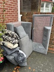 old L shape sofa. mostly foam just an old wrecked sofa. NW11 - removed for £80