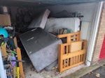 household broken junk One small threw person sofa (1.9m in length), two kid mattresses, one king mattress, one desk, one desk chair, 52 inch TV, one TV stand, kids storage box and broken down various bits of furniture, SE19 - removed for £220