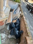Bags rubble, timber, plastrbrd About 8 bags of rubble, lots of off-cuts of timber, bits of plasterboard and a pair of metal legs from an ironing board.

Would really appreciate it if you could be careful not to knock the window sill when you're moving the rubbish, as it's easily damaged. E15 - removed for £148