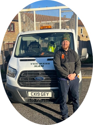 The Mess Man ltd team and vehicle