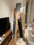 Builder waste Pile of plasterboard/timber/mdf, floor protection sheet, 4 internal doors, 1 bifolding door. Door size 198cm x 76cm

Collection ASAP anytime from today (prefer tomorrow mid day) Waste is on 1st floor flat without lift. Street parking right outside the building W14 - removed for £155