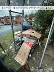 Cardboard boxes, metal, bricks empty card board boxes, metal rails, and some bricks WR4 - removed for £141