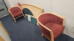 Remove old furniture. 2 arm chairs
3 tables
1 shelf CM8 - removed for £120