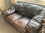 2 seater leather sofa Leather 2 seater for disposal CM1 - removed for £135