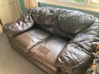 2 seater leather sofa collected by SJ Gibbs House Clearance