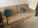 Large sofa Large sofa - 2m by 0.9m 
In the front room but required skills of removals to get it in SE15 - removed for £88