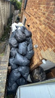 150 -200 bags of spray foam collected by Clear Away Junk