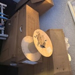 Packaging - PLEASE READ BELOW Cardboard, cables, metal poles. Please arrange collection with customer directly - customers details will be shared with you via SMS after booking is confirmed. IP12 - removed for £93