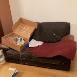 leather sofa sofa (ignore other stuff shown in photo) SW9 - removed for £86