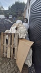 General waste mix of pallets cardboard wood metal old dust sheets GU11 - removed for £93