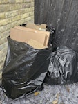 3 bags of domestic waste 3 bags of domestic waste
easy access. bagged. N4 - removed for £70