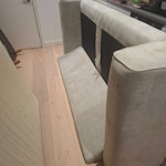 1 sofa, cushions and footstool 1 x Sofa E16 - removed for £107
