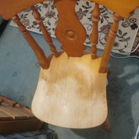 four wooden chairs & one couch collected by Perkins&Sons clearance &removals