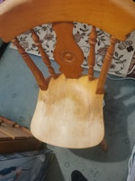 four wooden chairs & one couch collected by Perkins&Sons clearance &removals