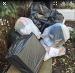 rubbish bags bags of card and paper W11 - removed for £71